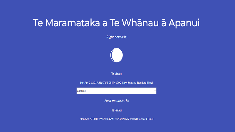 Maramataka Webpage